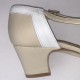 Chaussures Emily beige/blanc talon 6 cm