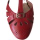 Chaussures Mellow rouge détail empeigne